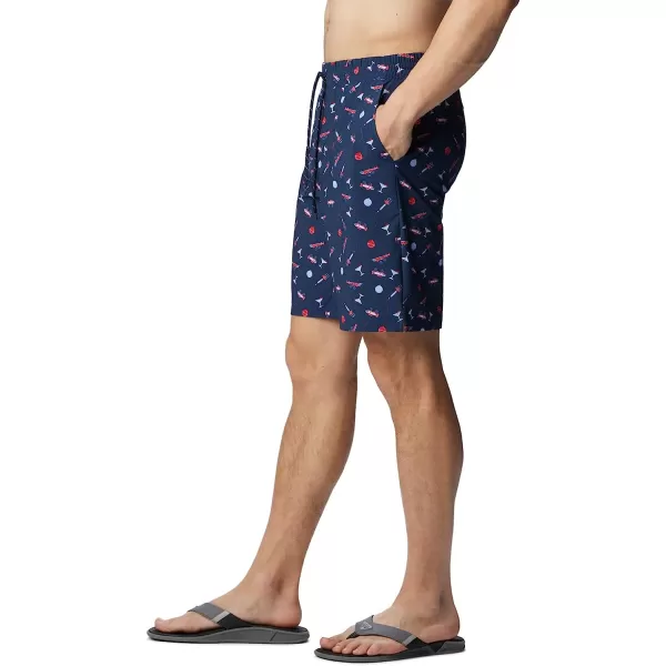 imageColumbia Mens Super Slack Tide Hybrid Water ShortCollegiate Navy Boozy Bobbers
