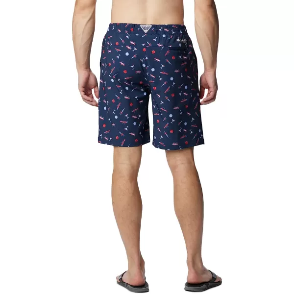 imageColumbia Mens Super Slack Tide Hybrid Water ShortCollegiate Navy Boozy Bobbers