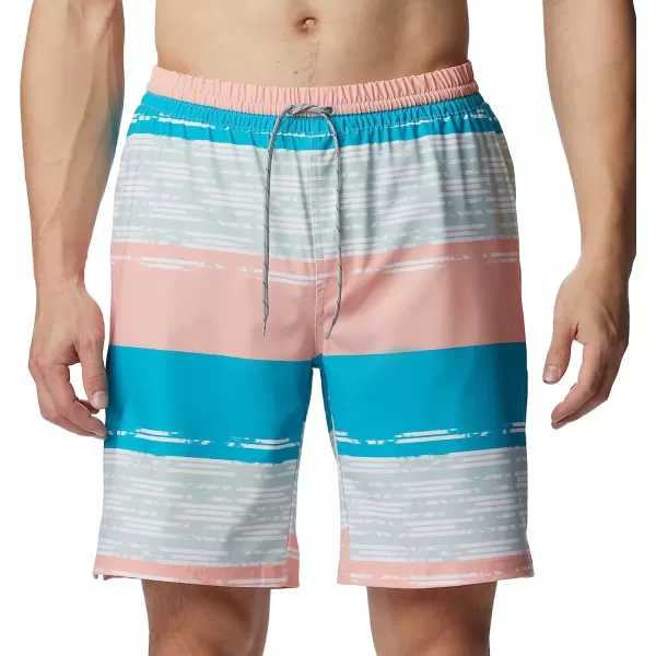 imageColumbia Mens Super Slack Tide Hybrid Water ShortCool Green Ikat Rainbow