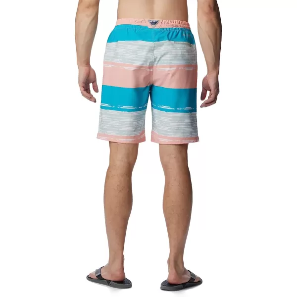 imageColumbia Mens Super Slack Tide Hybrid Water ShortCool Green Ikat Rainbow