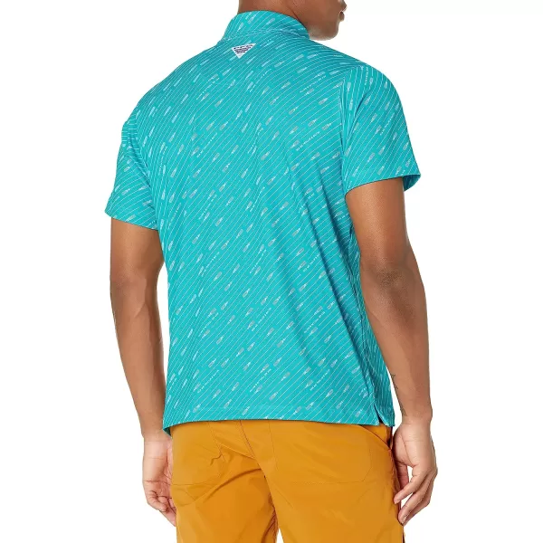 imageColumbia Mens Super Slack Tide Stretch PoloOcean Teal See Me Trollin