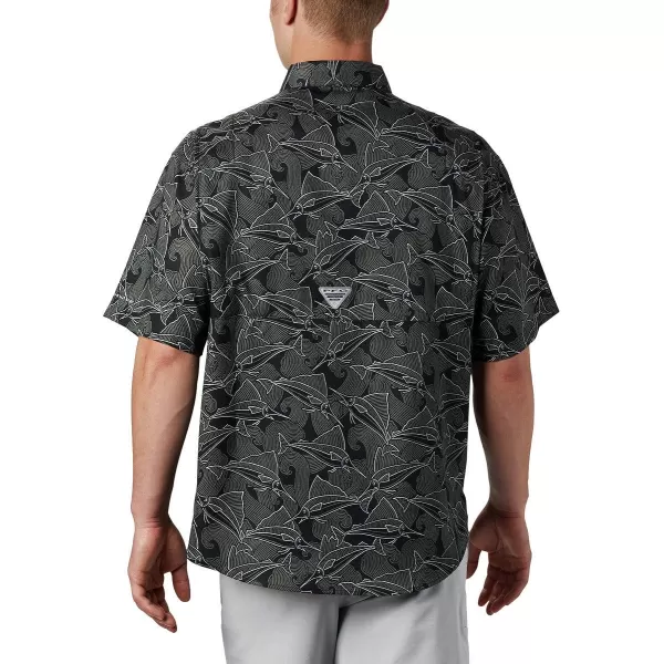 imageColumbia Mens Super Tamiami Short Sleeve ShirtBlack Fish Wave Print