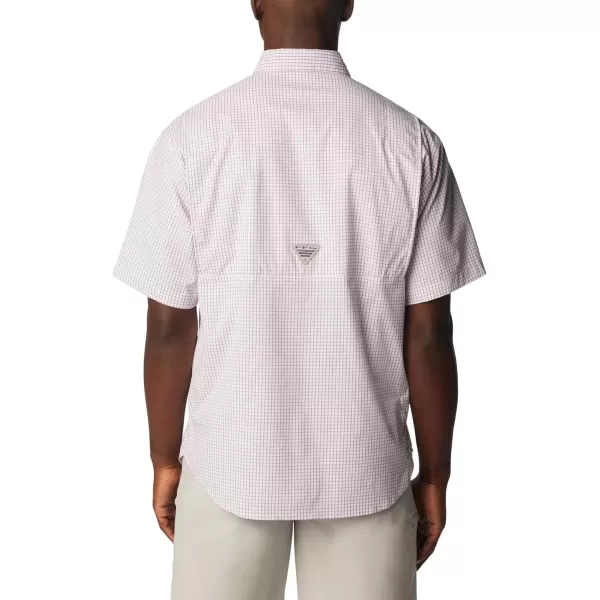 imageColumbia Mens Super Tamiami Short Sleeve ShirtBright LavenderMulti Gingham