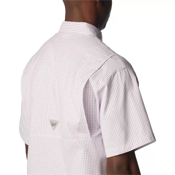 imageColumbia Mens Super Tamiami Short Sleeve ShirtBright LavenderMulti Gingham