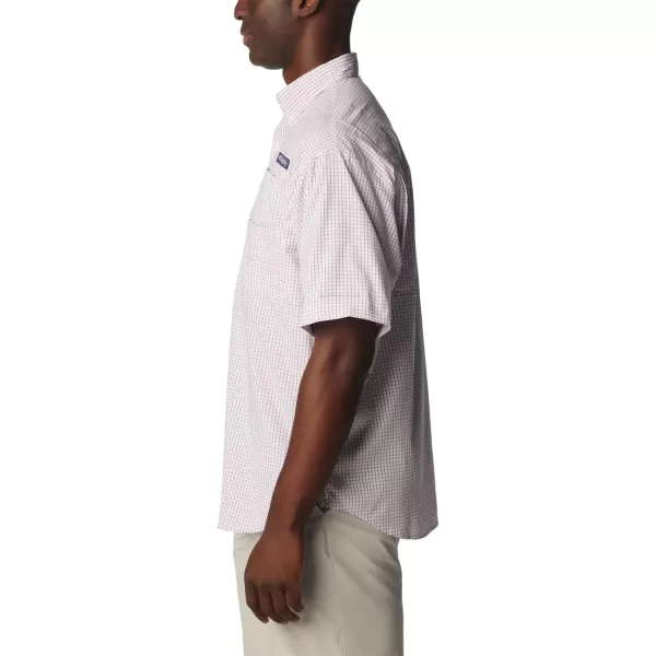 imageColumbia Mens Super Tamiami Short Sleeve ShirtBright LavenderMulti Gingham