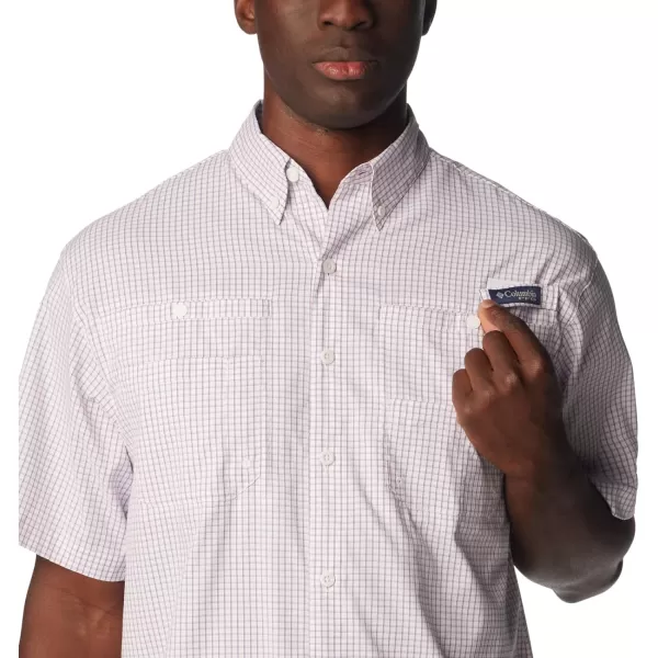 imageColumbia Mens Super Tamiami Short Sleeve ShirtBright LavenderMulti Gingham