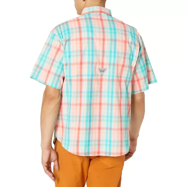 imageColumbia Mens Super Tamiami Short Sleeve ShirtCorange Blur Check