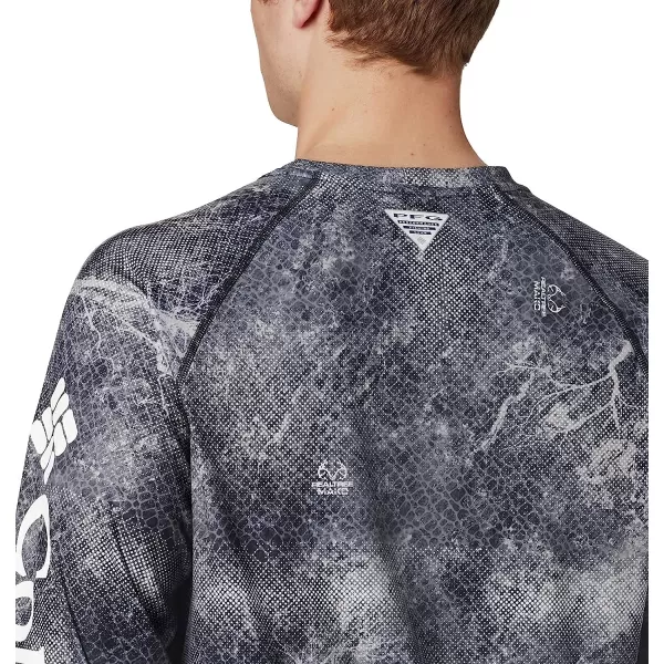 imageColumbia Mens Super Terminal Tackle Long Sleeve ShirtBlack Realtree Mako