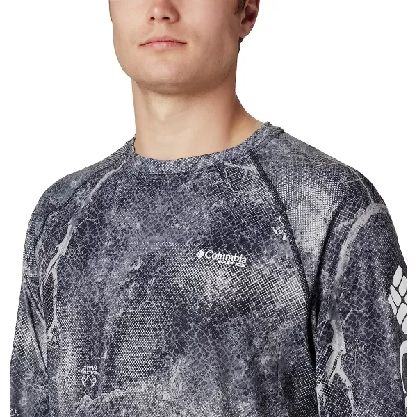 imageColumbia Mens Super Terminal Tackle Long Sleeve ShirtBlack Realtree Mako