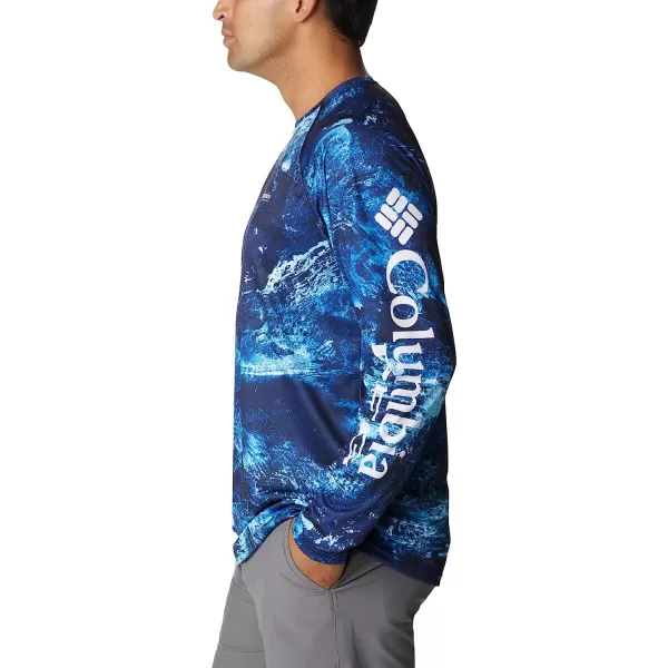 imageColumbia Mens Super Terminal Tackle Long Sleeve ShirtBlue Macaw Realtree Horizon