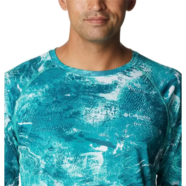 imageColumbia Mens Super Terminal Tackle Long Sleeve ShirtElectric Turquoise Realtree Horizon