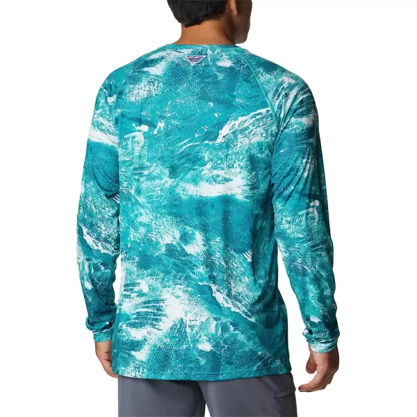 imageColumbia Mens Super Terminal Tackle Long Sleeve ShirtElectric Turquoise Realtree Horizon