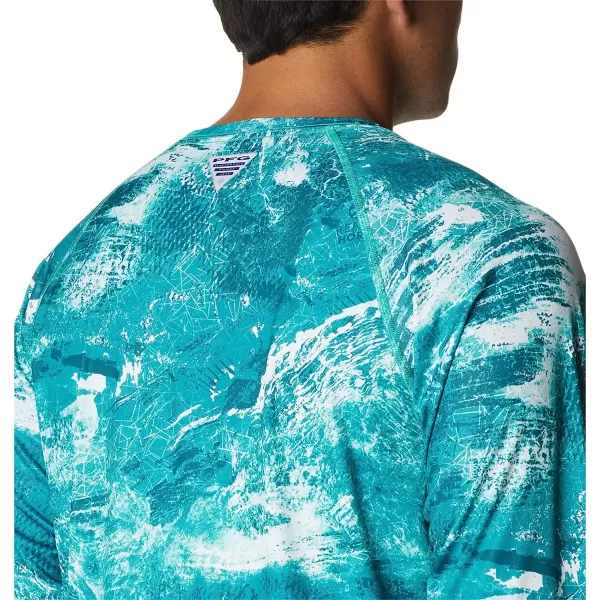 imageColumbia Mens Super Terminal Tackle Long Sleeve ShirtElectric Turquoise Realtree Horizon