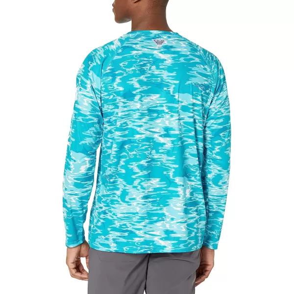 imageColumbia Mens Super Terminal Tackle Long Sleeve ShirtOcean Teal Ripples