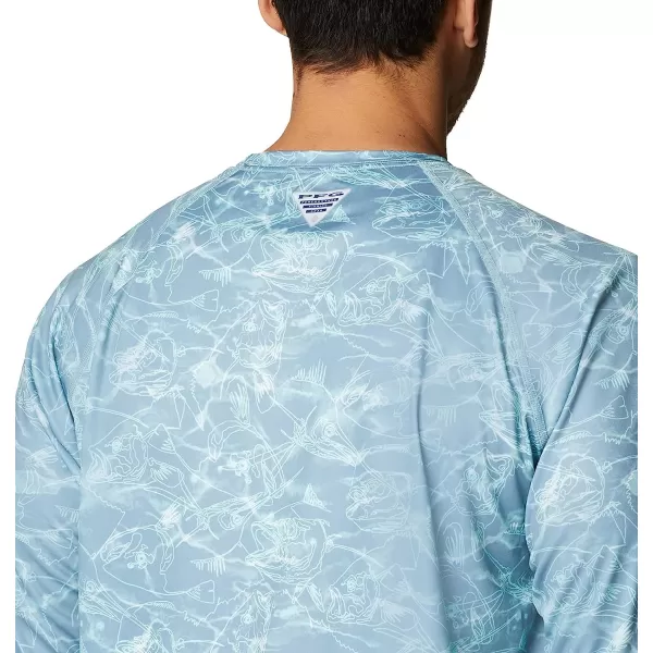 imageColumbia Mens Super Terminal Tackle Long Sleeve ShirtStorm Contour Fish Print