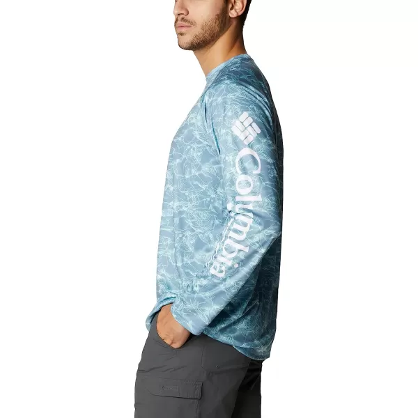 imageColumbia Mens Super Terminal Tackle Long Sleeve ShirtStorm Contour Fish Print