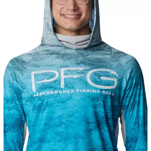 imageColumbia Mens Super Terminal Tackle Vent HoodieCool Green Pfg Camo Gradient