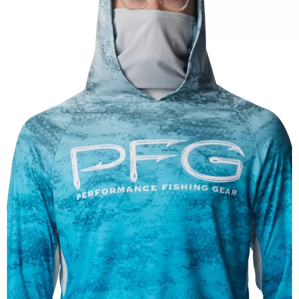 imageColumbia Mens Super Terminal Tackle Vent HoodieCool Green Pfg Camo Gradient