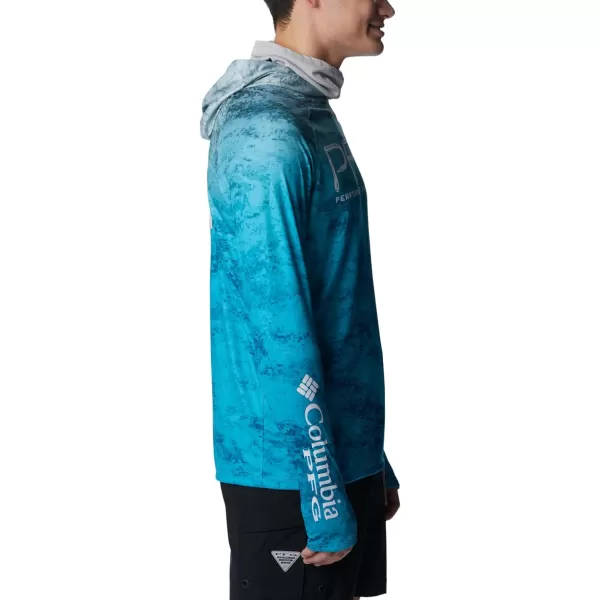 imageColumbia Mens Super Terminal Tackle Vent HoodieCool Green Pfg Camo Gradient