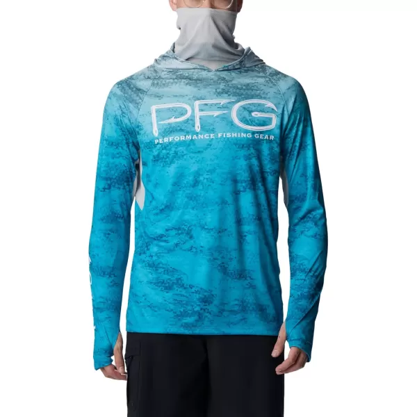 imageColumbia Mens Super Terminal Tackle Vent HoodieCool Green Pfg Camo Gradient