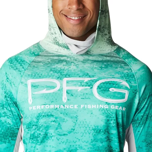 imageColumbia Mens Super Terminal Tackle Vent HoodieKey West Pfg Camo Gradient