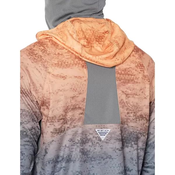 imageColumbia Mens Super Terminal Tackle Vent HoodieOrange Blast Pfg Camo Gradient
