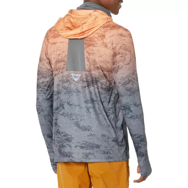 imageColumbia Mens Super Terminal Tackle Vent HoodieOrange Blast Pfg Camo Gradient