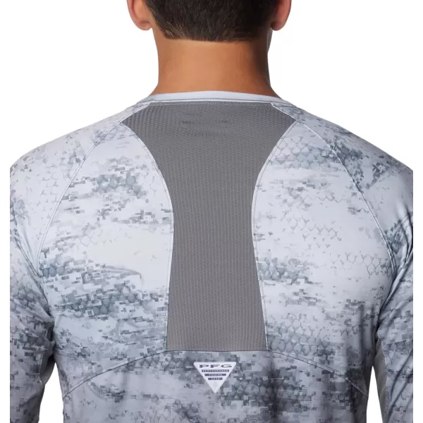 imageColumbia Mens Super Terminal Tackle Vent Long SleeveBlack Pfg Camo Gradient