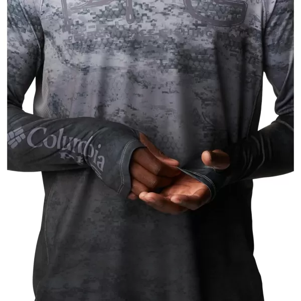 imageColumbia Mens Super Terminal Tackle Vent Long SleeveBlack Pfg Camo Gradient