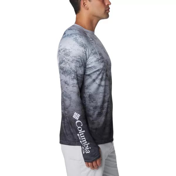 imageColumbia Mens Super Terminal Tackle Vent Long SleeveBlack Pfg Camo Gradient