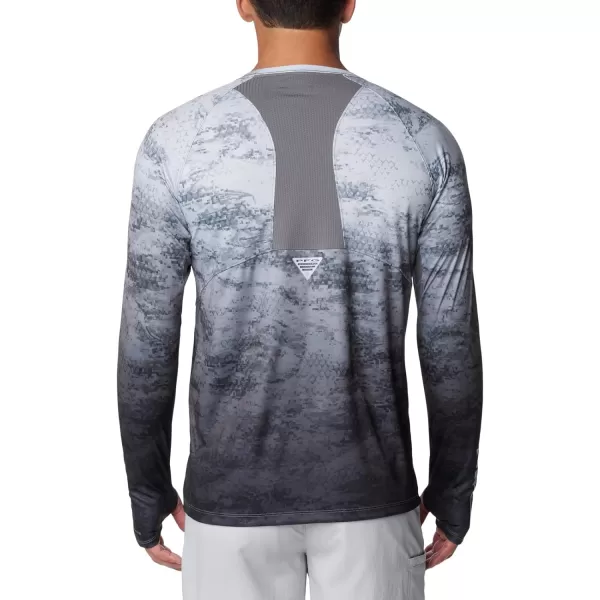 imageColumbia Mens Super Terminal Tackle Vent Long SleeveBlack Pfg Camo Gradient