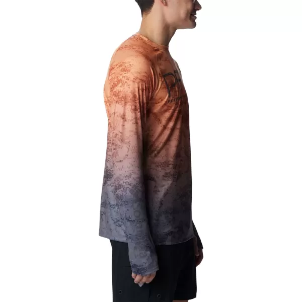 imageColumbia Mens Super Terminal Tackle Vent Long SleeveOrange Blast Pfg Camo Gradient