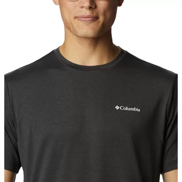 imageColumbia Mens Tech Trail Graphic TeeBlack HeatherGemlines Graphic
