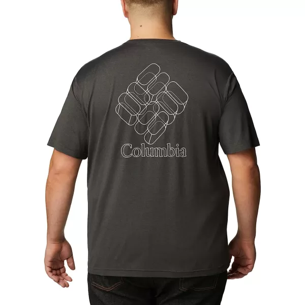 imageColumbia Mens Tech Trail Graphic TeeBlack HeatherGemlines Graphic