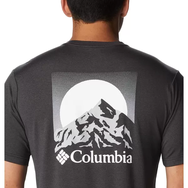imageColumbia Mens Tech Trail Graphic TeeBlack HeatherMoonscape Graphic