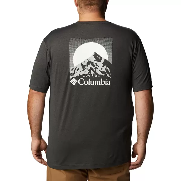 imageColumbia Mens Tech Trail Graphic TeeBlack HeatherMoonscape Graphic