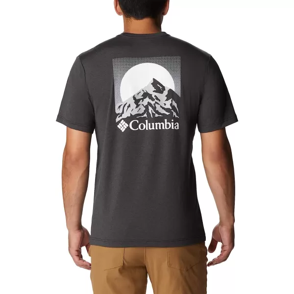 imageColumbia Mens Tech Trail Graphic TeeBlack HeatherMoonscape Graphic