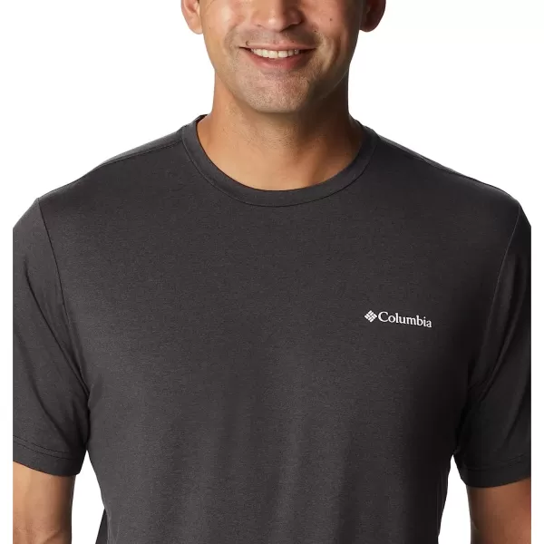 imageColumbia Mens Tech Trail Graphic TeeBlack HeatherMoonscape Graphic