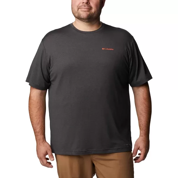imageColumbia Mens Tech Trail Graphic TeeBlack HeatherShady Peaks Graphic