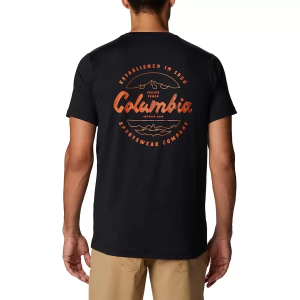 imageColumbia Mens Tech Trail Graphic TeeBlackLocal Script Back