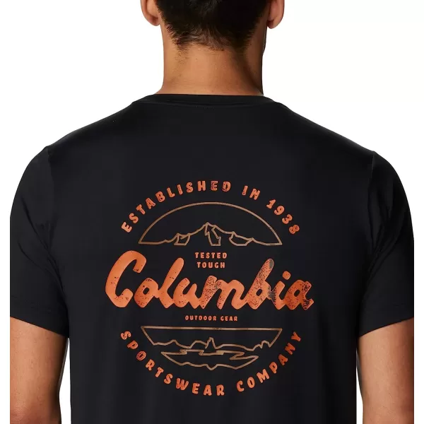 imageColumbia Mens Tech Trail Graphic TeeBlackLocal Script Back