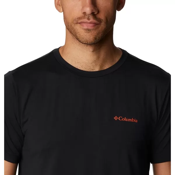 imageColumbia Mens Tech Trail Graphic TeeBlackLocal Script Back