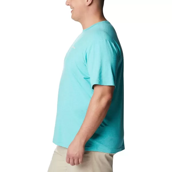 imageColumbia Mens Tech Trail Graphic TeeBright Aqua HeatherMoonscape Graphic