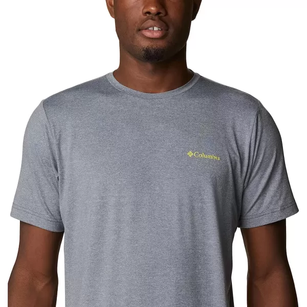 imageColumbia Mens Tech Trail Graphic TeeCity Grey HeatherMirror Mountains Back