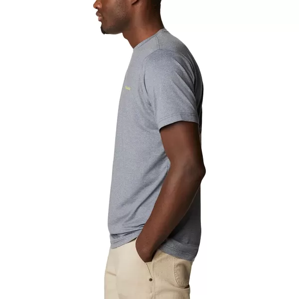 imageColumbia Mens Tech Trail Graphic TeeCity Grey HeatherMirror Mountains Back
