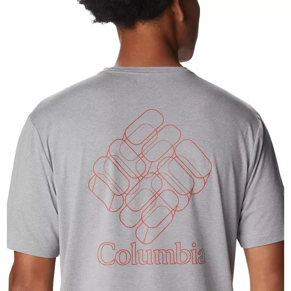 imageColumbia Mens Tech Trail Graphic TeeCool Grey HeatherGemlines Graphic
