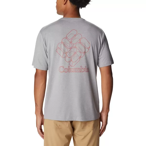 imageColumbia Mens Tech Trail Graphic TeeCool Grey HeatherGemlines Graphic