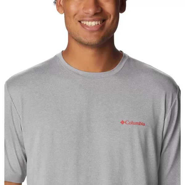 imageColumbia Mens Tech Trail Graphic TeeCool Grey HeatherGemlines Graphic