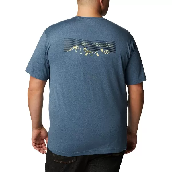 imageColumbia Mens Tech Trail Graphic TeeDark Mountain HeatherShady Peaks Graphic