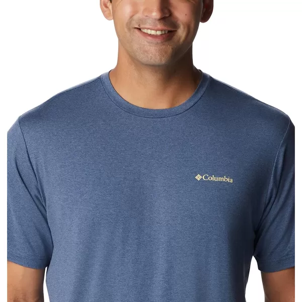 imageColumbia Mens Tech Trail Graphic TeeDark Mountain HeatherShady Peaks Graphic